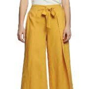 1. State 100% Linen Wrap Wide Leg Pants - NWT's